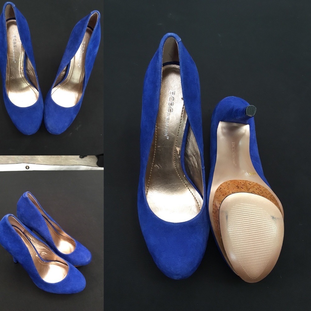 Sapphire Blue BCBG platform heels